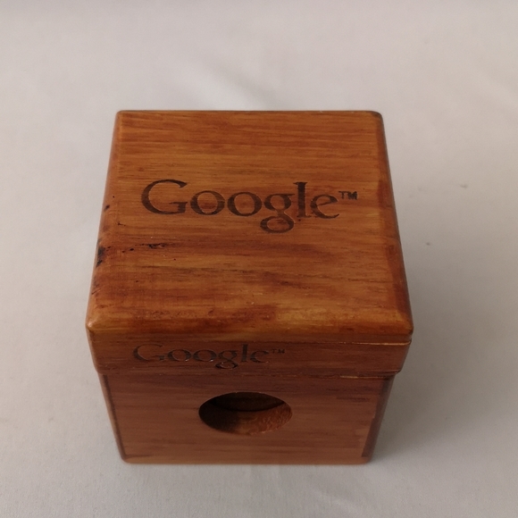 Google-Branded Wood Puzzle in Wooden Box - Picture 2 of 5